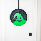 Shadow On The Moone Wooden Door Sign – Engraved Halloween Decor (16” or 20”