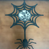 Trick or Treat Spider Web Wooden Door Hanger – Laser Cut Halloween Sign