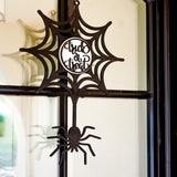 Trick or Treat Spider Web Wooden Door Hanger – Laser Cut Halloween Sign