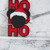 HO HO HO Magic Ears Santa – Holiday Wooden Sign