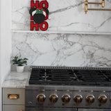 HO HO HO Magic Ears Holiday Polka-Dot Bow Wooden Sign