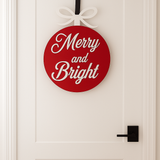 Merry & Bright Wooden Ornament Sign