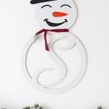 Monogram Snowman Wall Hanger