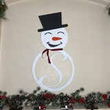 Monogram Snowman Wall Hanger